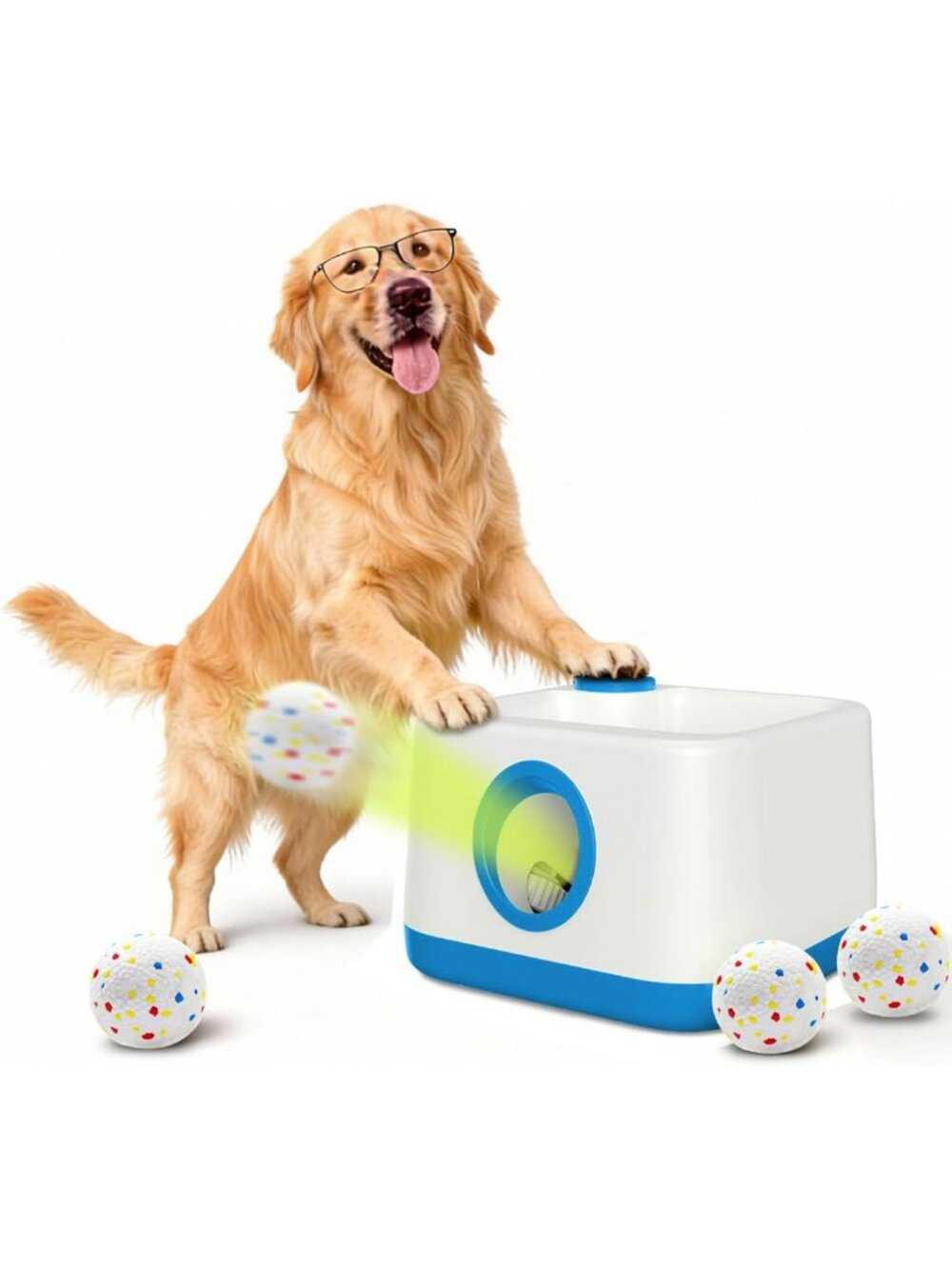 Automatic Dog Ball Launcher - Paw-Activated Thrower for Fun Fetch Play